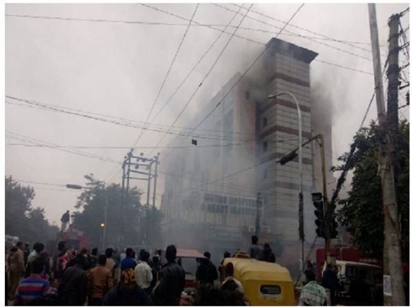 A massive fire broke out at Multispeciality Hospital in Noida