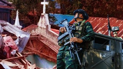 Myanmar Army Bombs Sacred Heart Church in Chin State