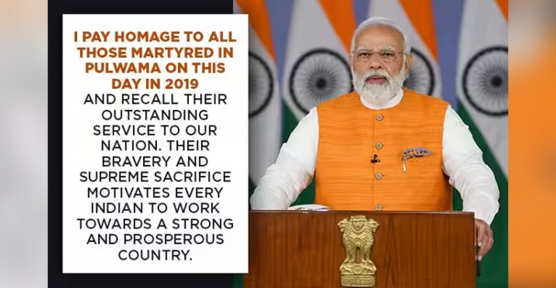 PM Modi Honors Pulwama Attack Martyrs, Recalls Sacrifice
