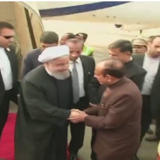 Iranian President Hassan Rouhani arrives in India