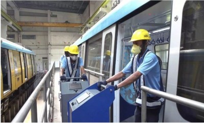 एल एंड टी मेट्रो रेल हैदराबाद ने कोचों में  ओजोन-आधारित सैनिटाइजेशन की शुरुआत की