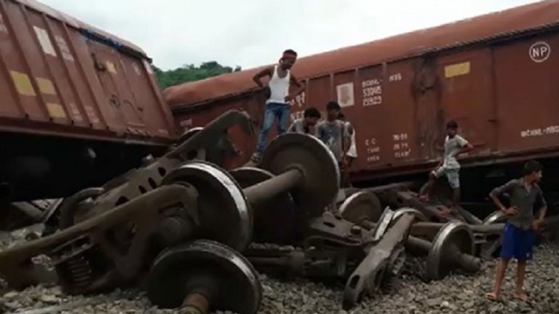 Goods train derails in Dekargaon, Assam