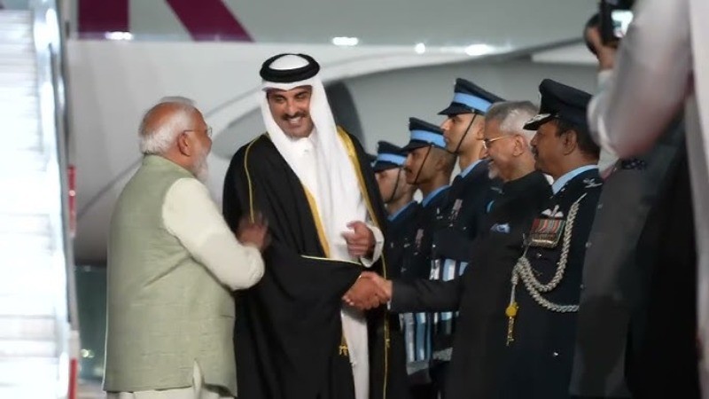 Qatar's Emir Visits India: Meets PM Modi, Receives Grand Welcome at Rashtrapati Bhavan