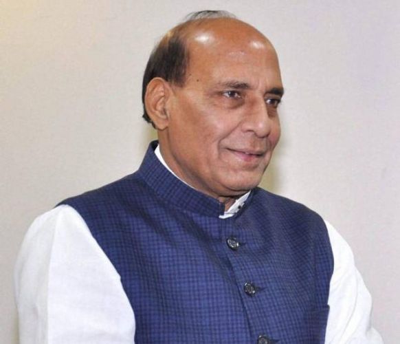 Congress on Monday took on Rajnath Singh over his visit to Jammu and Kashmir