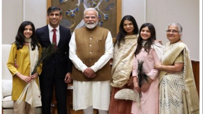 Rishi Sunak and Family Meet PM Modi in New Delhi