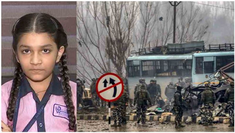A 10 yrs  girl wrote a letter addressed to PM Modi on the matter of Pulawama terror attack