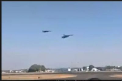 Combat aircraft flew at low speed at the Aero India 2019 to pay tribute to a pilot killed during rehearsals
