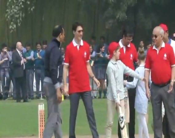 Watch: Canadian PM joins cricket pitch with Kapil Dev
