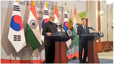 Prime Minister Narendra Modi  from South Korea renders a strong urge against terrorism