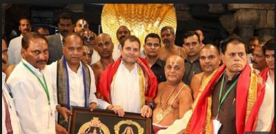 Congress president Rahul Gandhi trek 10 km to offer prayer at Tirupati Balaji Temple