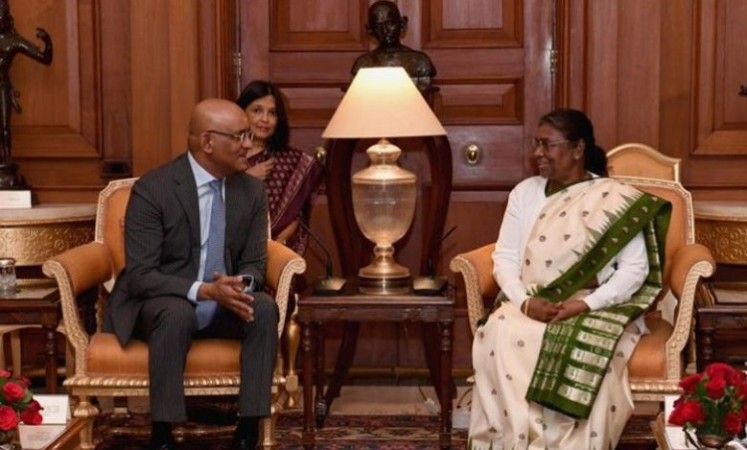 Guyanese Vice President Bharrat Jagdeo calls on Droupadi Murmu
