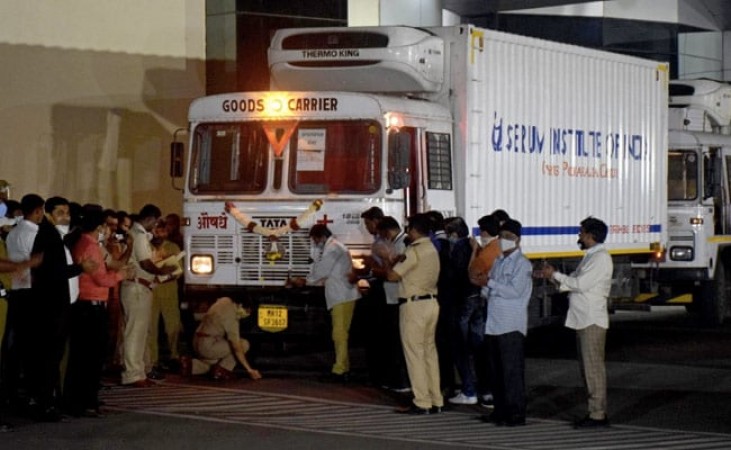 The first batch of corona vaccine reached Hyderabad amid tight security