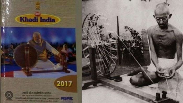 Modi does a Mahatma for Khadi Udyog's calendar picture