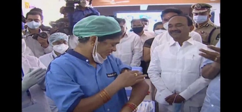 After the first vaccination in Telangana, the woman was placed in the observation ward