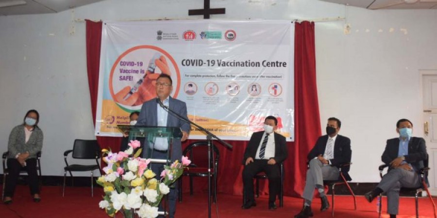 Nagaland health minister S Pangnyu Phom launches corona vaccination drive in Dimapur