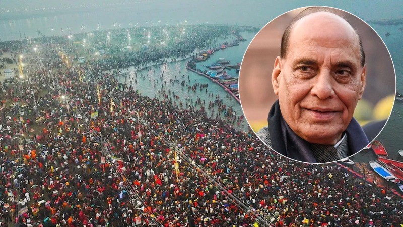 Defence Minister Rajnath Singh to Take Part in Maha Kumbh Mela, Prayagraj Today