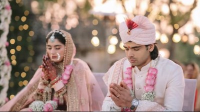 Golden boy Neeraj Chopra ties knot in an intimate dreamy wedding, Double Olympic medalist “bound by love”