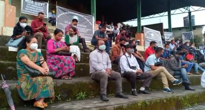Meghalaya: Teachers protest in Shillong, Here's why