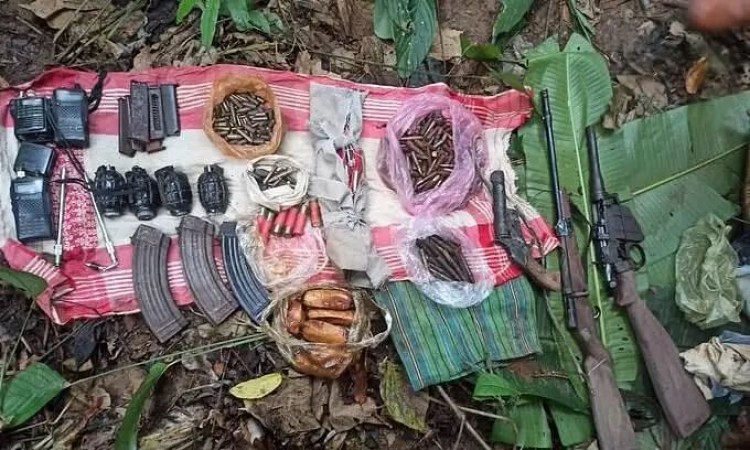 Assam: Massive cache of arms and ammunition found in Karbi Anglong District