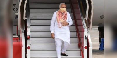 PM arrives in Assam, will allot 'patta' to over a lakh in state