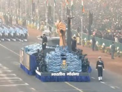 India displays its military prowess at the 69th Republic Day celebrations