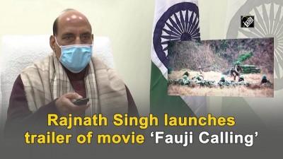 Rajnath Singh launches trailer of Fauji Calling