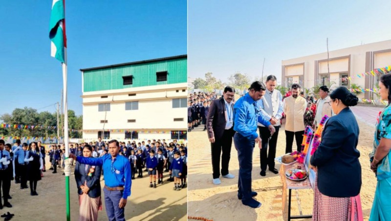 Ramdarshan Public School's Bold Move: Janitor Hoists Flag, Inspiring a Wave of Appreciation in Chhattisgarh