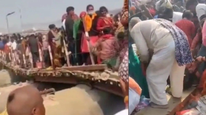 Another mishap at Mahakumbh: Pontoon bridge on Ganges in Phaphamau area collapses, several trapped, rescue on