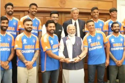 Indian Cricket Team Celebrates T20 World Cup Win with PM Modi