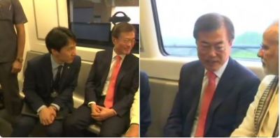 South Korean President Moon Jae-in enjoyed Delhi Metro ride with PM Modi