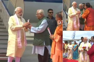 PM Narendra Modi arrives in Varanasi to inaugurate various projects