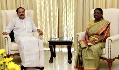 Vice President Venkaiah Naidu meets Droupadi Murmu