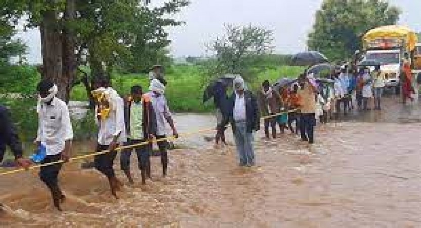 Heavy rains batter old Khammam district.