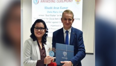 Khushi Arun Kumar wins award in 2020 International Youth Contest for Social Anti-Corruption Advt