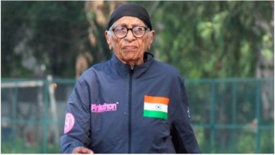 Centenarian sprinter Man Kaur died of a heart attack  at 105