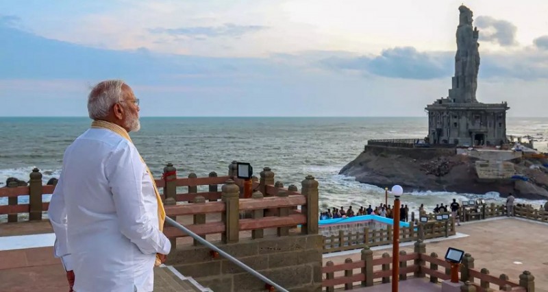 Prime Minister Modi Concludes 45-Hour Meditation at Vivekananda Rock Memorial