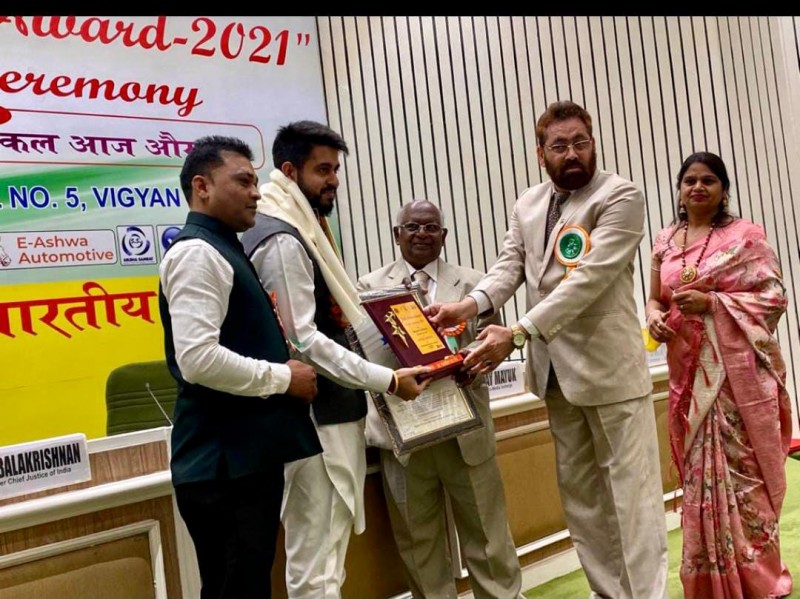 Social Activist Abhishek Jain felicitated with Delhi Ratna Award 2021