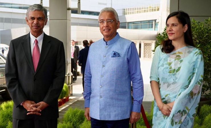 Mauritius Prime Minister Pravind Jugnauth Arrives for Modi's Swearing-In Ceremony