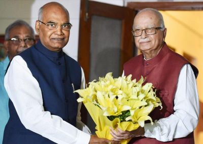 NDA presidential nominee Ramnath Kovind meets BJP veteran L.K. Advani