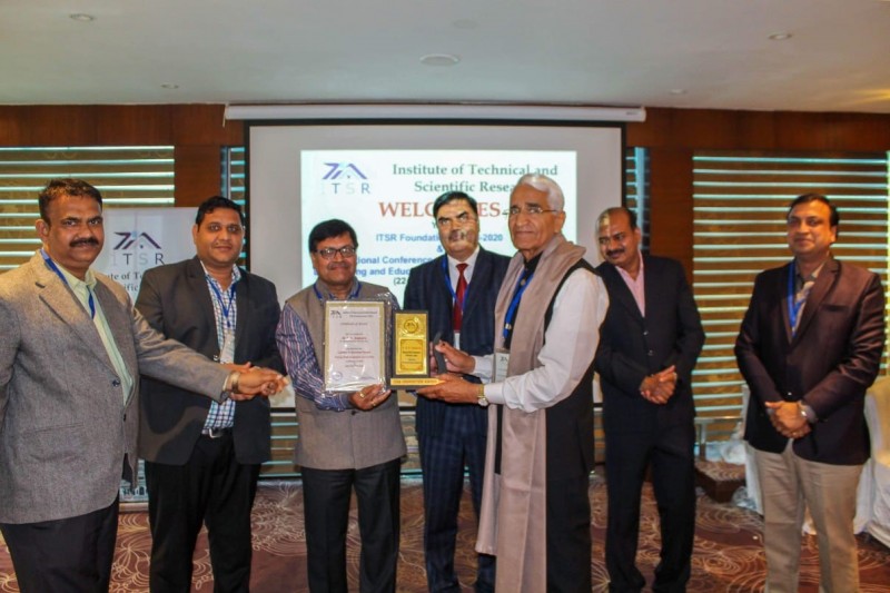 Professor S.K. Jhajharia, Bhartiya Skill Development University Receives Life Time Achievement Award