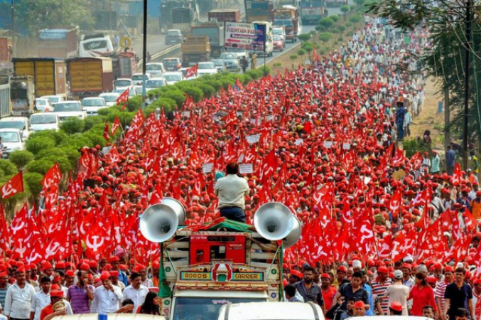 Farmers Protest Live: Mumbai green ground turns into sea of red