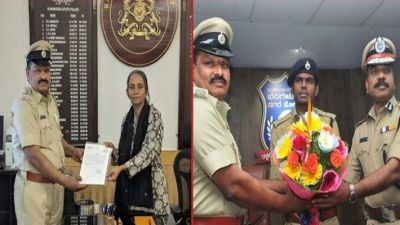 Banglore: Girinagar police inspector awarded for saving woman’s life