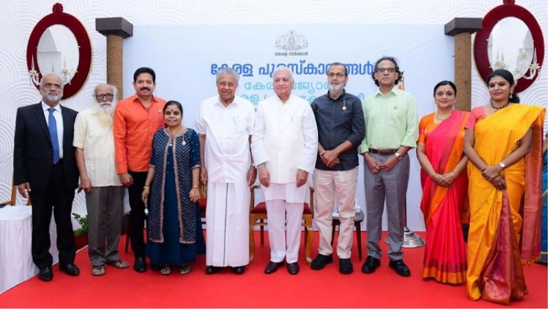 'Kerala Puraskarngal'  Maiden awards presented by Governor