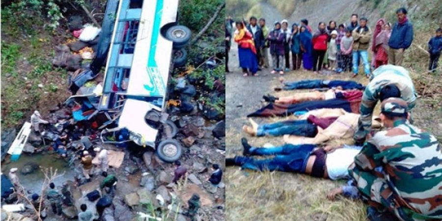 10 people dies as bus falls into stream in Senapati