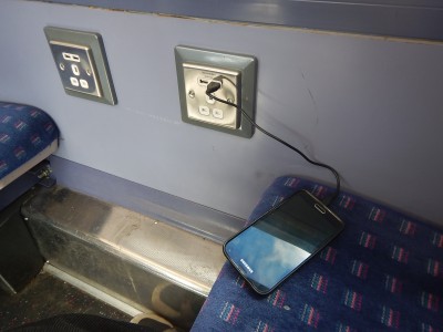Railways disallow passengers from using charging stations onboard trains at night