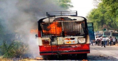 Bus Carrying Voting Officials Catches Fire in Madhya Pradesh, EVMs Destroyed
