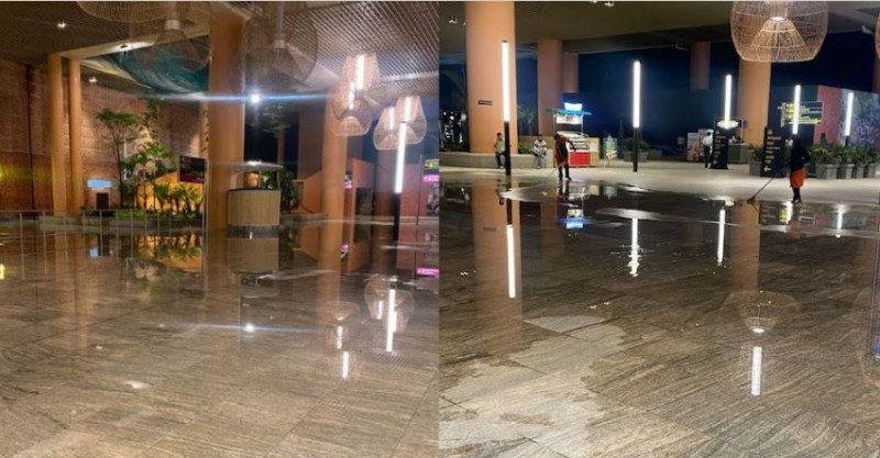 Bangalore Airport Grapples with Water Leakage Amid Torrential Rain, Disrupts 17 Flights