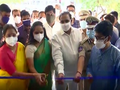 MLC K Kavitha inaugurated a 200 bed Covid isolation Centre