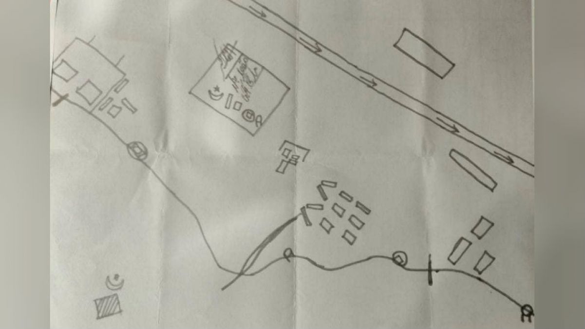 Map recovered which reveals a major plot to target IAF air bases in Srinagar, Awantipora