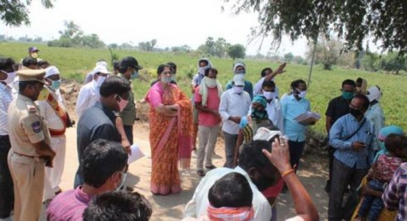 Tribal, Women and Child Welfare Minister Satyavathi Rathod spread awareness among people for Coronavirus